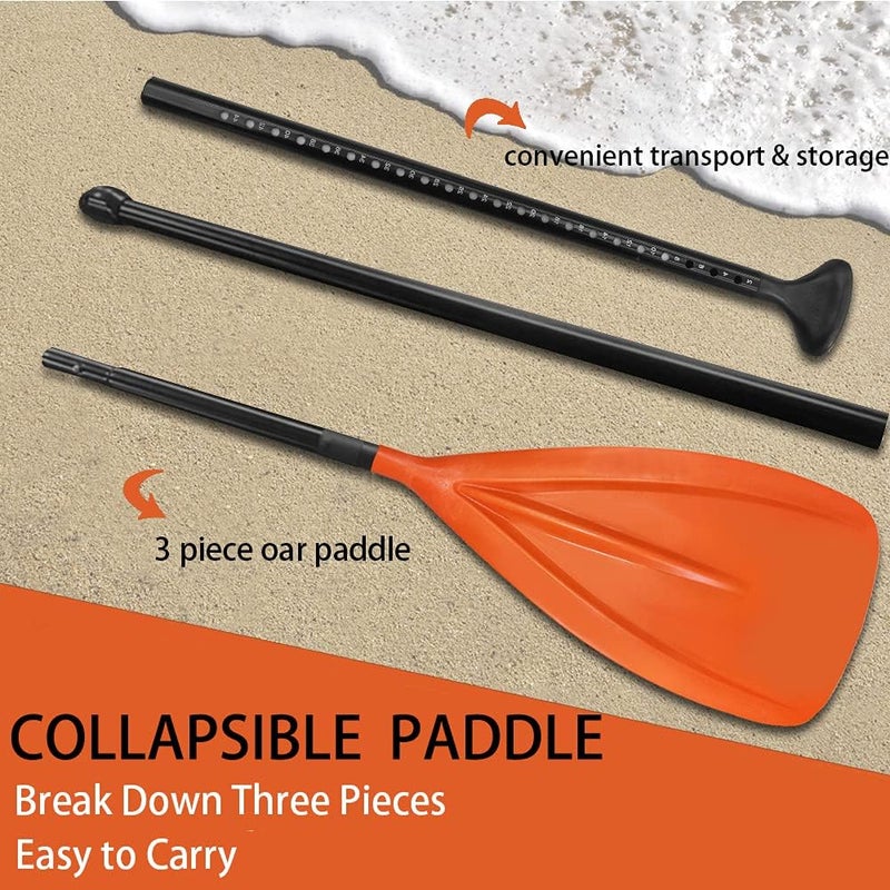 LBW 3 Piece SUP Paddle Board Paddle Floating Portable Paddleboard Accessories Adjustable Double Holes Lock Sturdy & Ergonomic for Surfing Beginner - Image 2